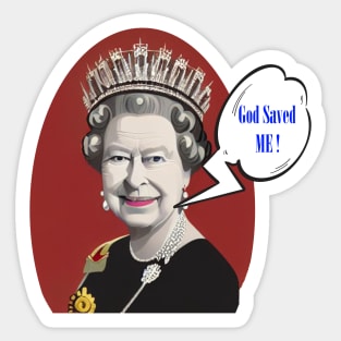 Elizabeth the queen Sticker